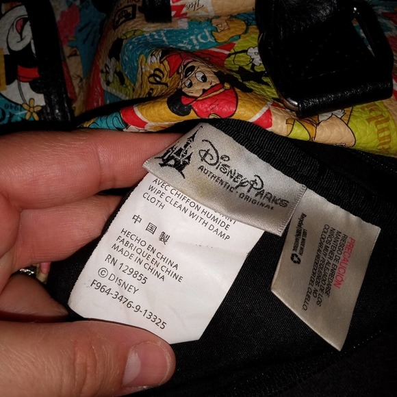 Authentic Disney Park Cartoon Handbag Collage Purse vintage Mickey & Friends bag - Picture 6 of 13